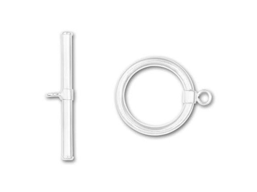 Sterling Silver 15mm Tubing Toggle Clasp