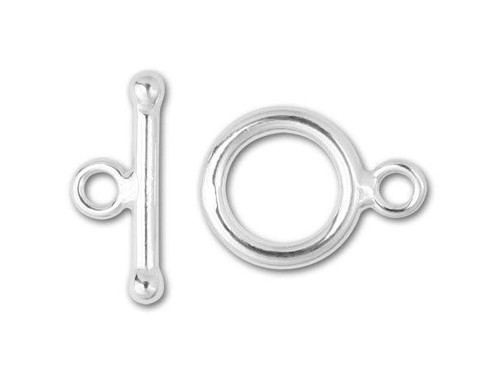 Sterling Silver 9mm Round Toggle Clasp