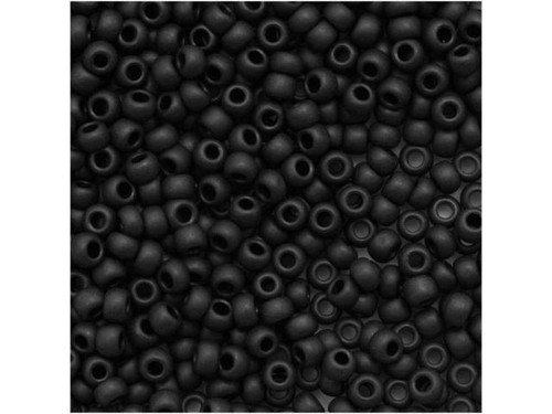 TOHO Bead Round 11/0 Matte Opaque Black, 2.5-Inch Tube