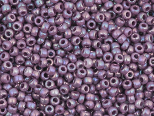 TOHO Bead Round 11/0 Opaque-Rainbow Lavender AB, 2.5-Inch Tube