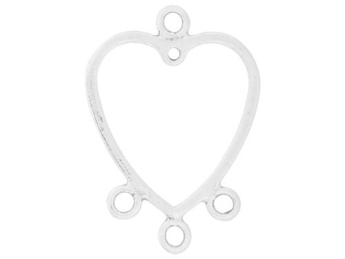 Artbeads Sterling Silver Heart 3-to-1 Link