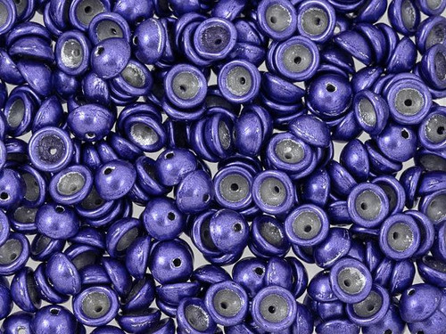 Czech Glass 2 x 4mm ColorTrends Saturated Metallic Ultra Violet Teacup Bead 2.5-Inch Tube by Starman