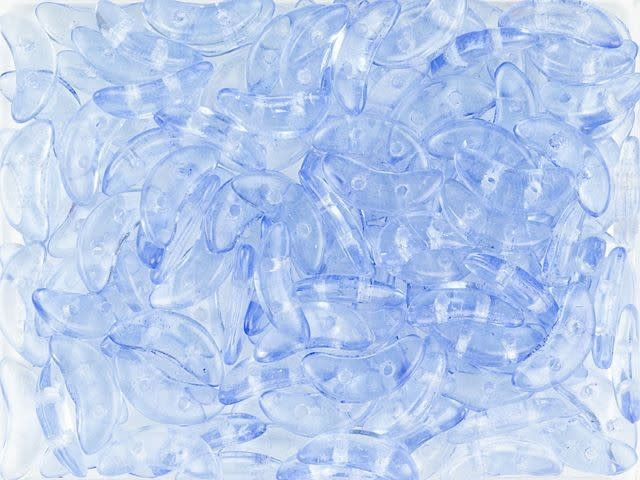 CzechMates Glass 4 x 10mm 2-Hole ColorTrends Serenity Crescent Bead 2.5-Inch Tube