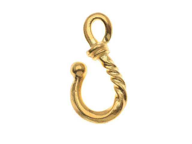 TierraCast Gold-Plated Pewter Twisted Hook Clasp
