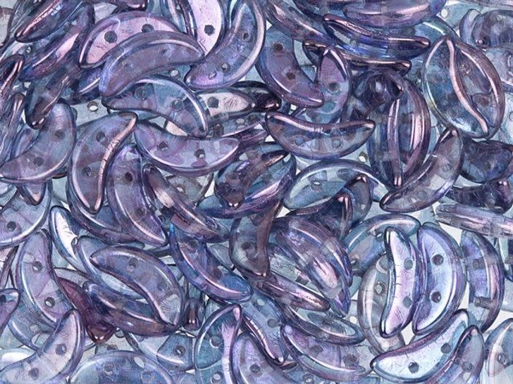CzechMates Glass 4x10mm 2-Hole Transparent Amethyst Luster Crescent Bead, 2.5-Inch Tube CzechMates Glass 4x10mm 2-Hole Transparent Amethyst Luster Crescent Bead, 2.5-Inch Tube