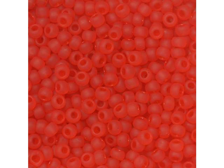 TOHO Bead Round 11/0 Frosted Transparent Cherry, 2.5-Inch Tube