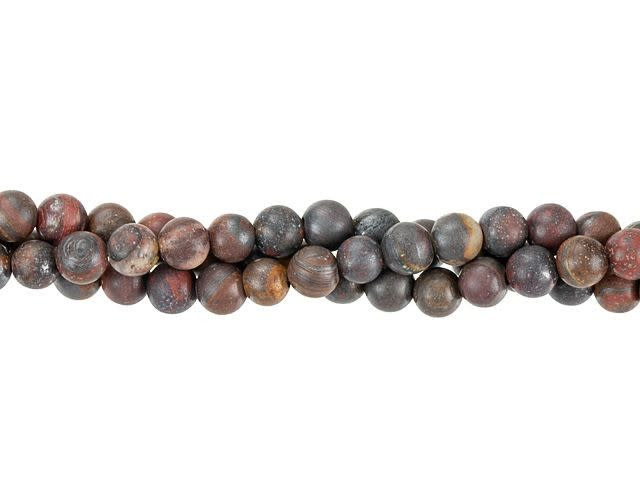 Dakota Stones 4mm Matte Tiger Iron Round Bead Strand