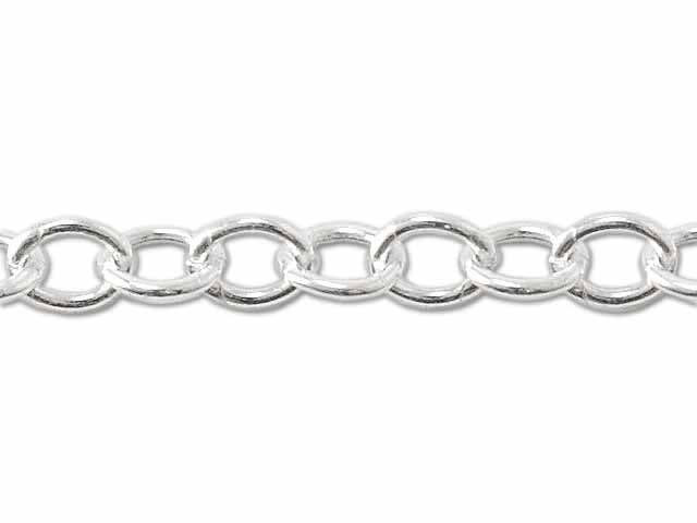 065 Sterling Silver Open Cable Chain by the Foot