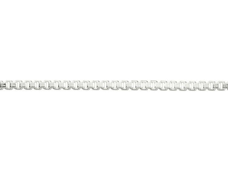 1.2mm Silver-Plated Brass Box Chain by the Foot