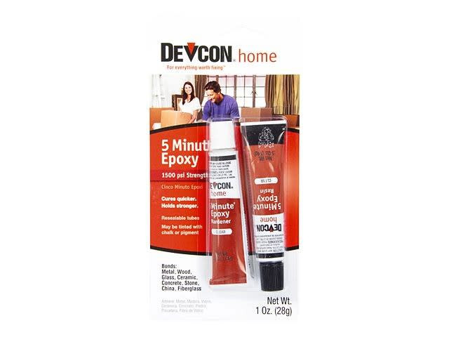 Devcon 5-Minute Two-Part Epoxy, Dual 1/2oz Tubes