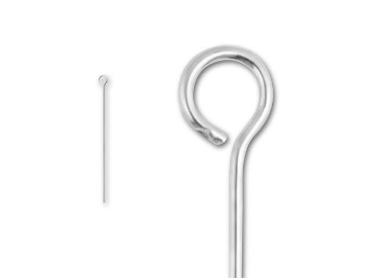 1.5-inch Silver-Plated 23 Gauge Eye Pin