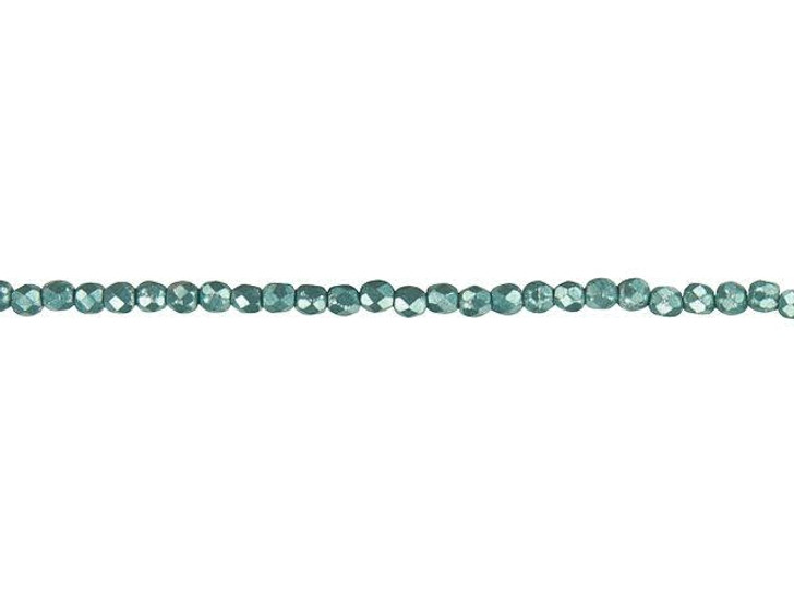 Czech Fire-Polish Bead 2mm ColorTrends Saturated Metallic Island Paradise (50pc Strand) by Starman