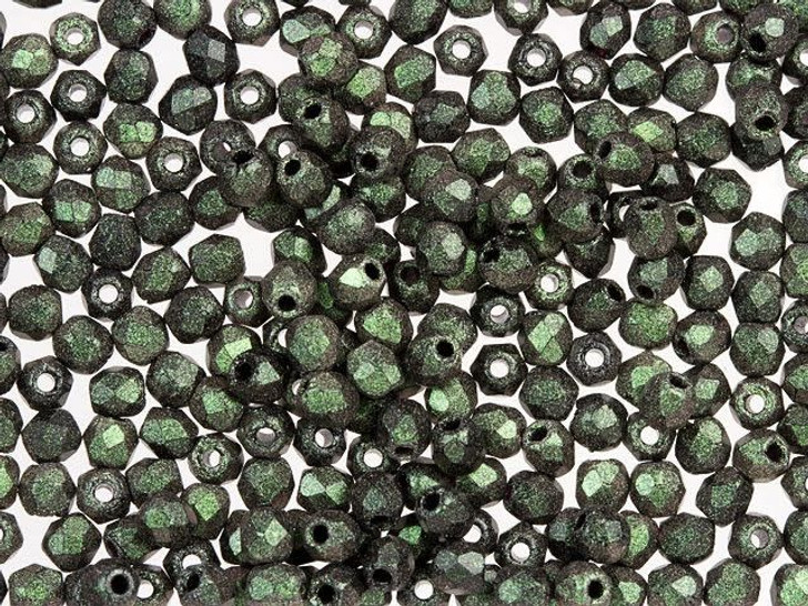 Czech Fire-Polish Bead 2mm Olive Mauve Polychrome (50pc Strand) by Starman Czech Fire-Polish Bead 2mm Olive Mauve Polychrome (50pc Strand) by Starman