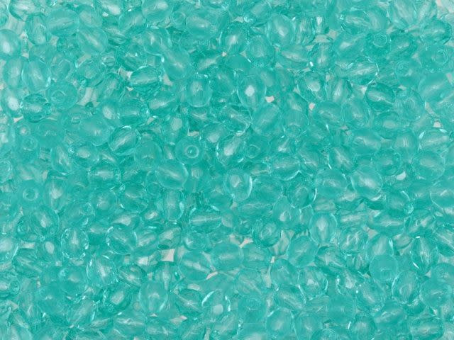 Czech Fire-Polish Bead 3mm Teal (50pc Strand) by Starman