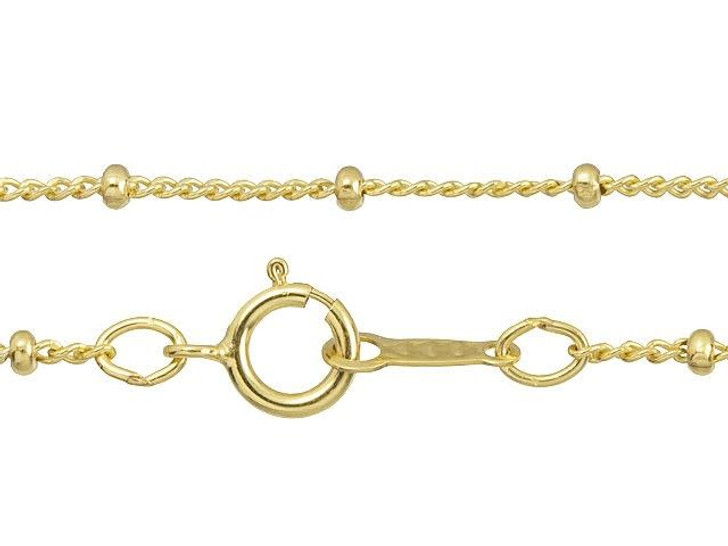 Drawn Cable Link Chain Necklace 14K Yellow Gold / 18