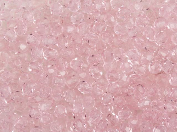 Czech Fire-Polish Bead 4mm Pastel Pink (50pc strand) by Starman