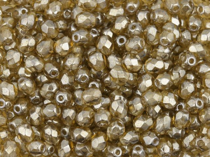 50pc 4mm Spacer Beads, Gold