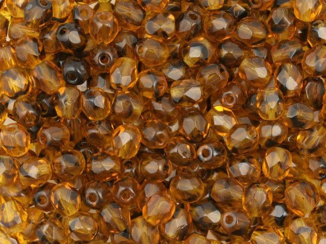 Czech Fire-Polish Bead 4mm Tortoise (50pc strand) by Starman