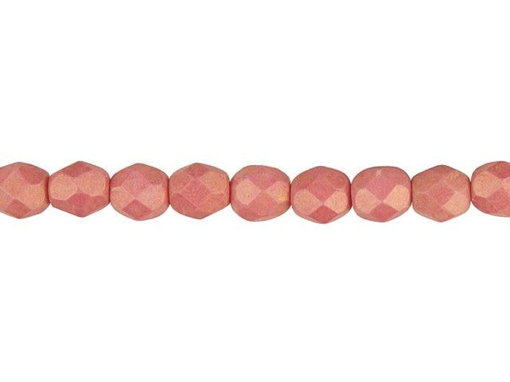 Czech Fire-Polish Bead 6mm ColorTrends Pacifica Watermelon (25pc Strand) by Starman Czech Fire-Polish Bead 6mm ColorTrends Pacifica Watermelon (25pc Strand) by Starman