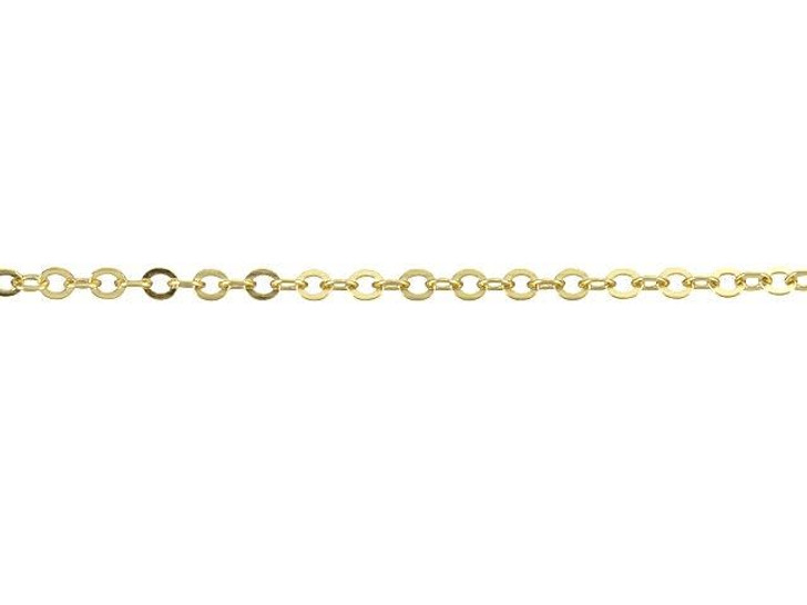 1125 Gold-Filled 14K/20 Hammered Cable Chain by the Foot