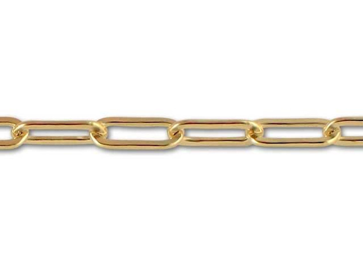 14K Yellow Gold Drawn Cable Link Chain Necklace