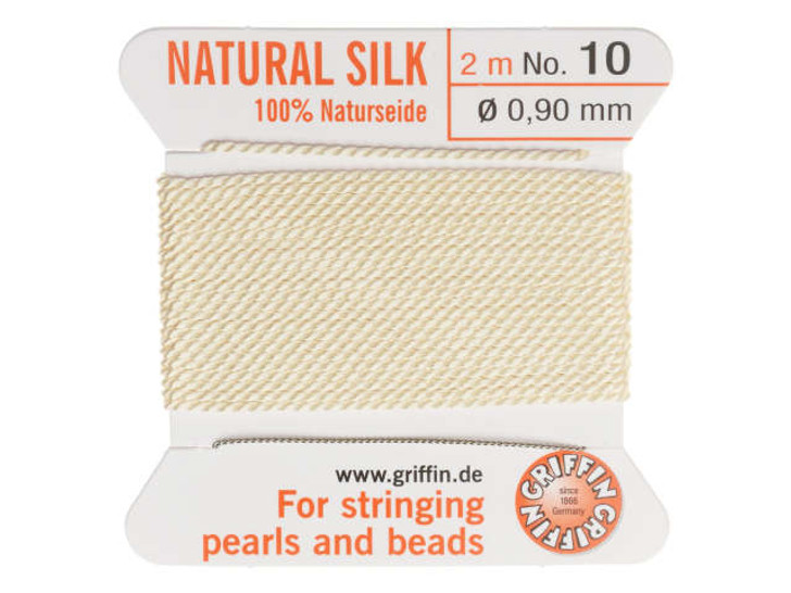 Griffin Silk Beading Thread White