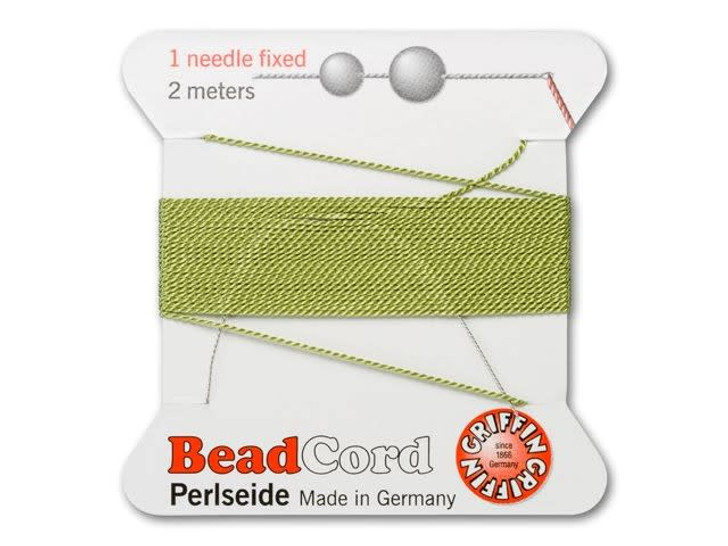 GREEN SILK STRING THREAD 0.90mm STRINGING PEARLS & BEADS GRIFFIN SIZE