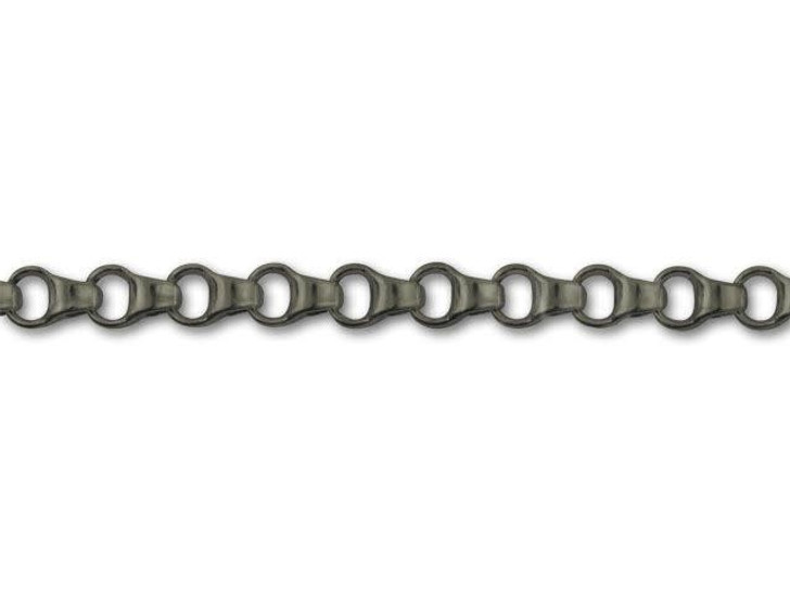 Gunmetal-Plated Box Rollo Chain by the Foot