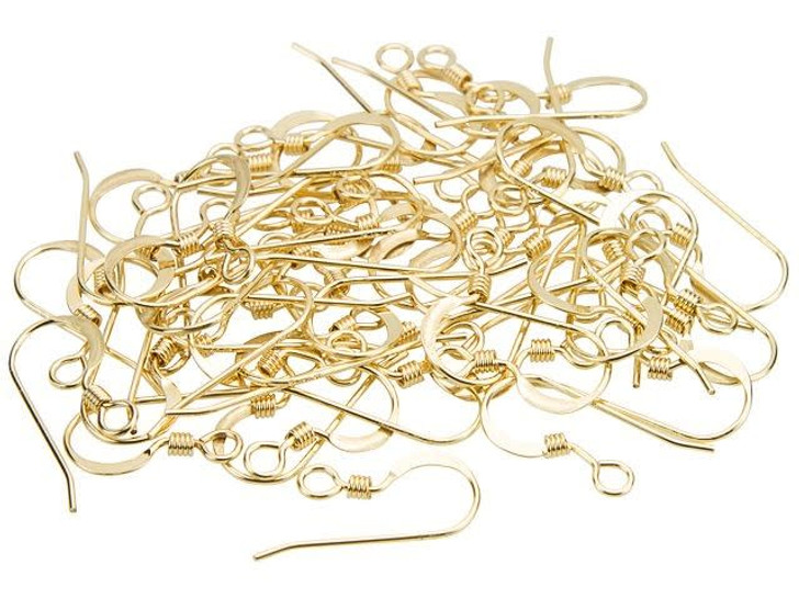 Artbeads Gold-Filled 14K/20 025 Flat Earwire with Coil, Pro Pack (25 Pairs)