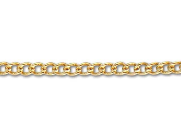 Gold-Filled 14K/20 1322 1.5mm Curb Chain by the Foot