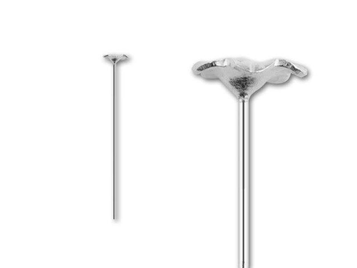 Hill Tribe Silver Flower-tipped Head Pin