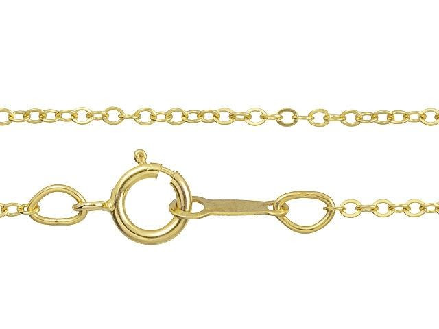16-Inch 1125 Hammered Cable Chain Necklace