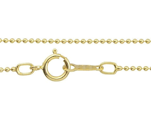 16-Inch 1mm Bead Chain Necklace