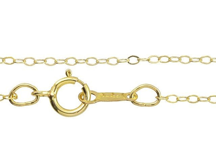 Gold-Filled 14K/20 18-Inch 922 Hammered Cable Chain Necklace