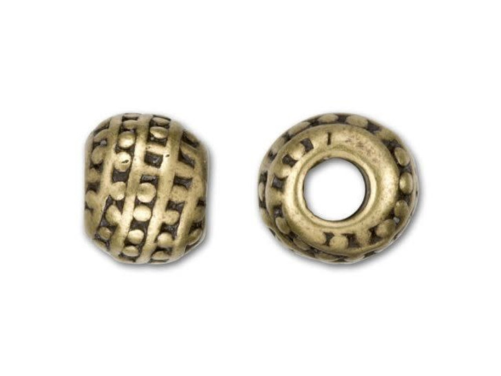 JBB Antique Brass-Plated Pewter Beaded Channel Bead