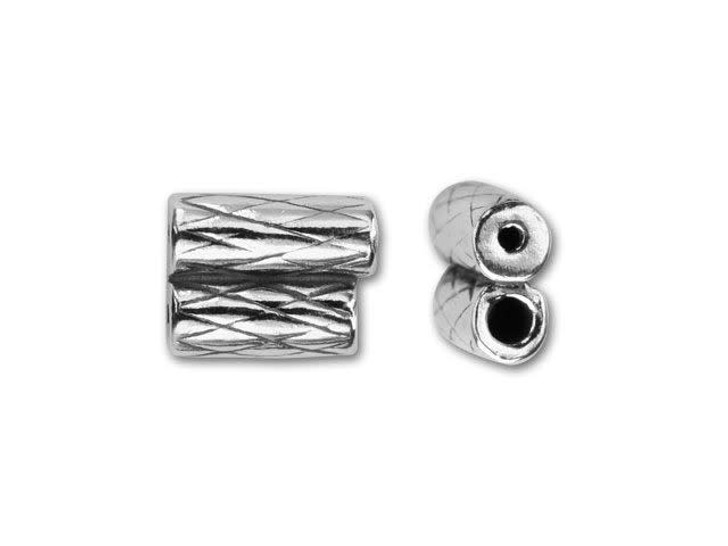 JBB Sterling Silver 1.5mm Double Tube Slider End Cap