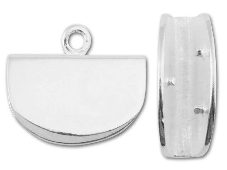 JBB Sterling Silver U-Shape 15mm Ribbon End