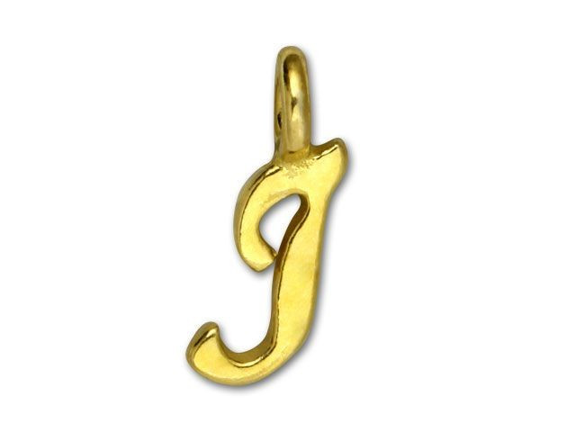 JBB Vermeil Script Alphabet Charms - I