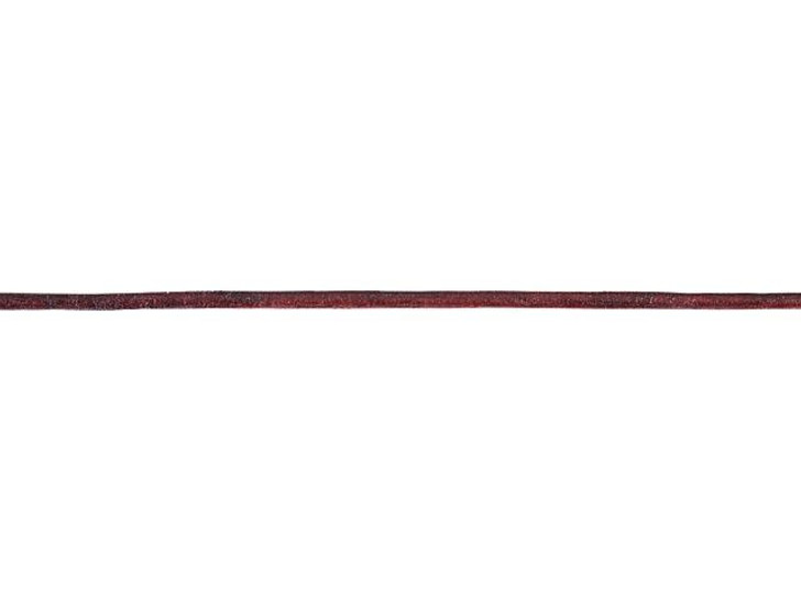 Leather Cord USA .5mm Natural Turkey Red Round Leather - by the Foot