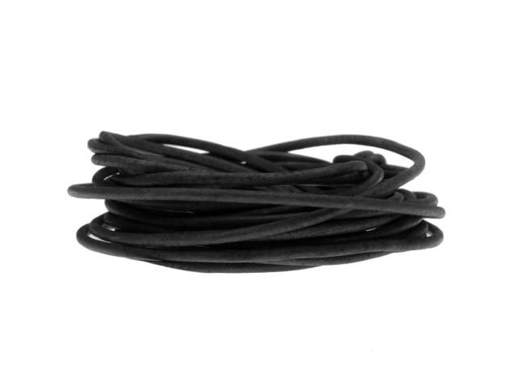 Leather Cord USA 2mm Natural Black Round Leather  - by the Foot