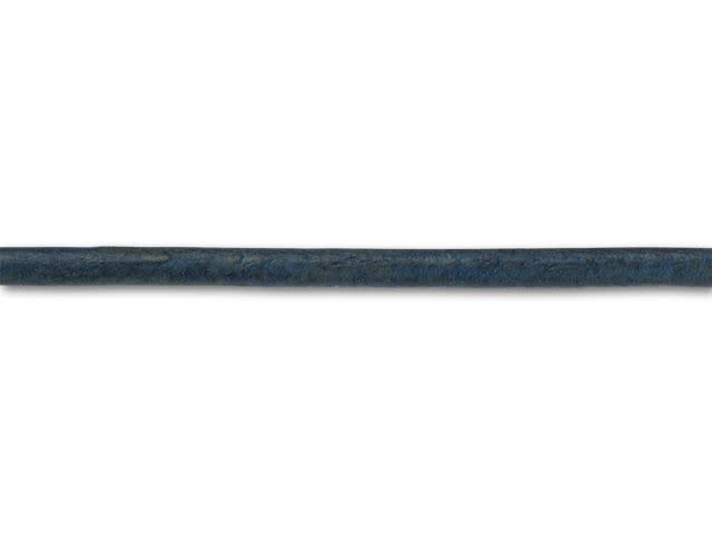 Leather Cord USA 2mm Natural Blue Round Leather - by the Foot