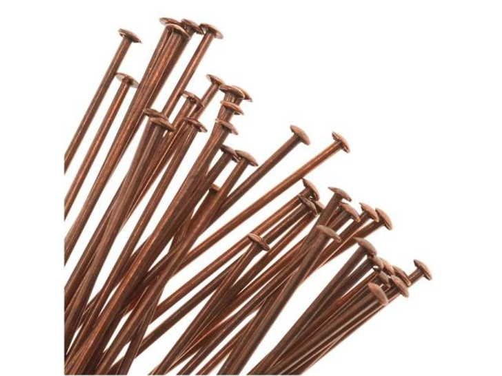 3-Inch Antique Copper 22 Gauge Head Pin