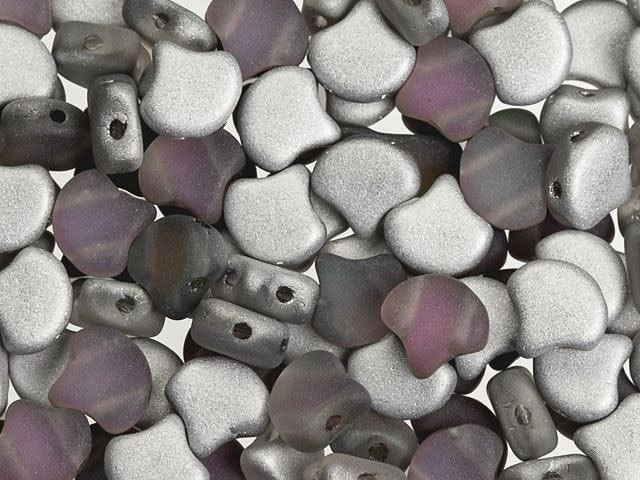 Matubo 2-Hole Backlit Matte Spectrum Ginkgo Leaf Bead 2.5-Inch Tube