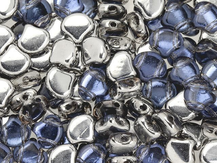 Matubo 2-Hole Backlit Periwinkle Ginkgo Leaf Bead 2.5-Inch Tube