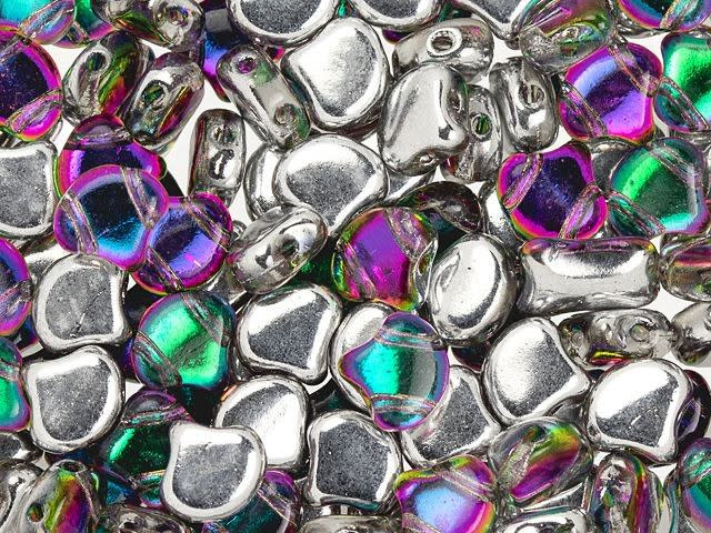 Matubo 2-Hole Backlit Spectrum Ginkgo Leaf Bead 2.5-Inch Tube