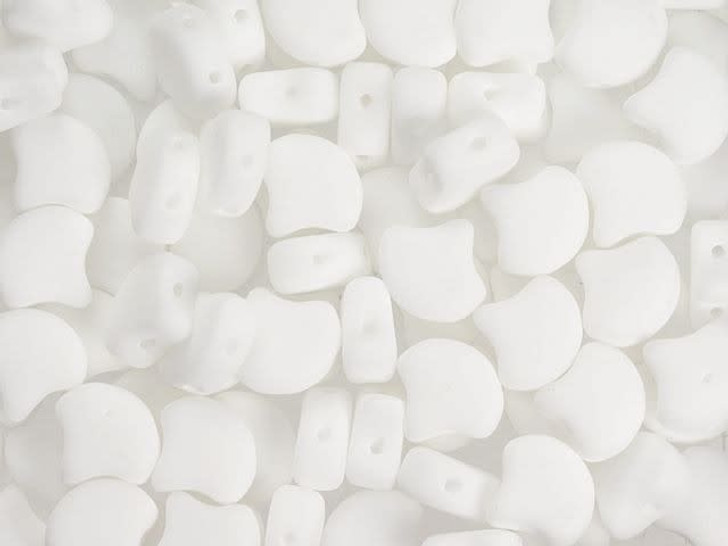 Matubo 2-Hole Bondeli White Ginkgo Leaf Bead 2.5-Inch Tube Matubo 2-Hole Bondeli White Ginkgo Leaf Bead 2.5-Inch Tube