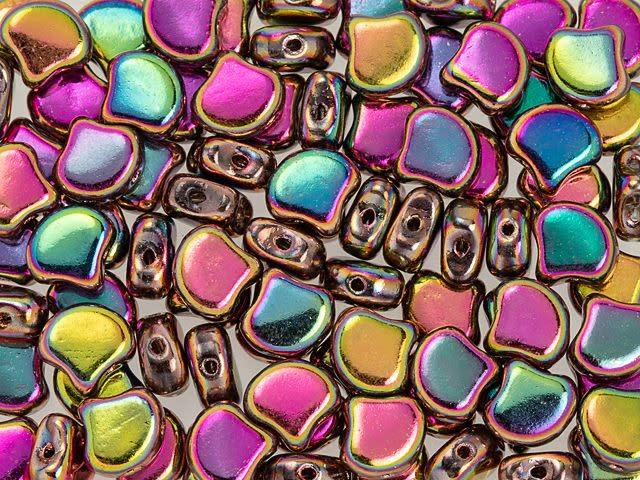 Matubo 2-Hole Crystal Full Vitex Ginkgo Leaf Bead 2.5-Inch Tube