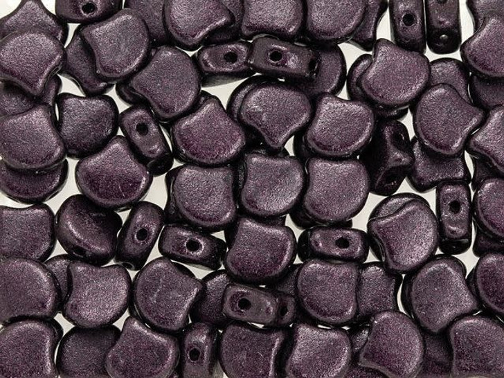 Matubo 2-Hole Metallic Suede Dark Plum Ginkgo Leaf Bead 2.5-Inch Tube Matubo 2-Hole Metallic Suede Dark Plum Ginkgo Leaf Bead 2.5-Inch Tube