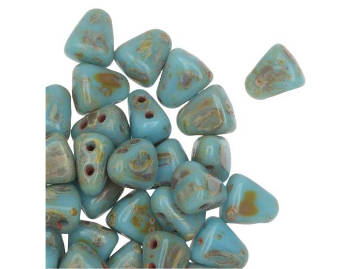 Matubo 6 x 5mm Blue Turquoise Picasso NIB-BIT Bead 2.5-Inch Tube