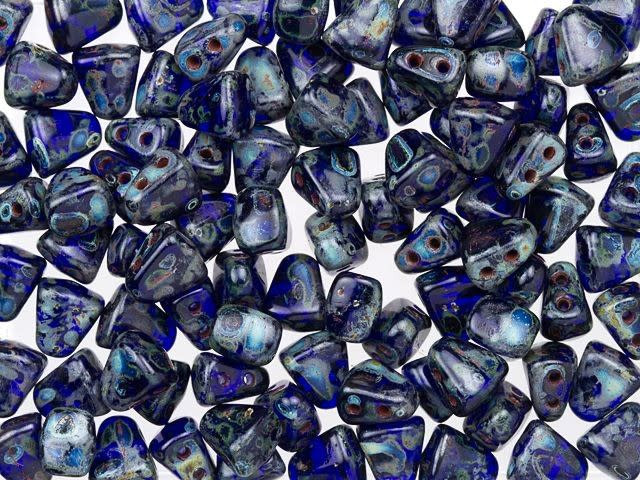 Matubo 6 x 5mm Cobalt Picasso NIB-BIT Bead 2.5-Inch Tube